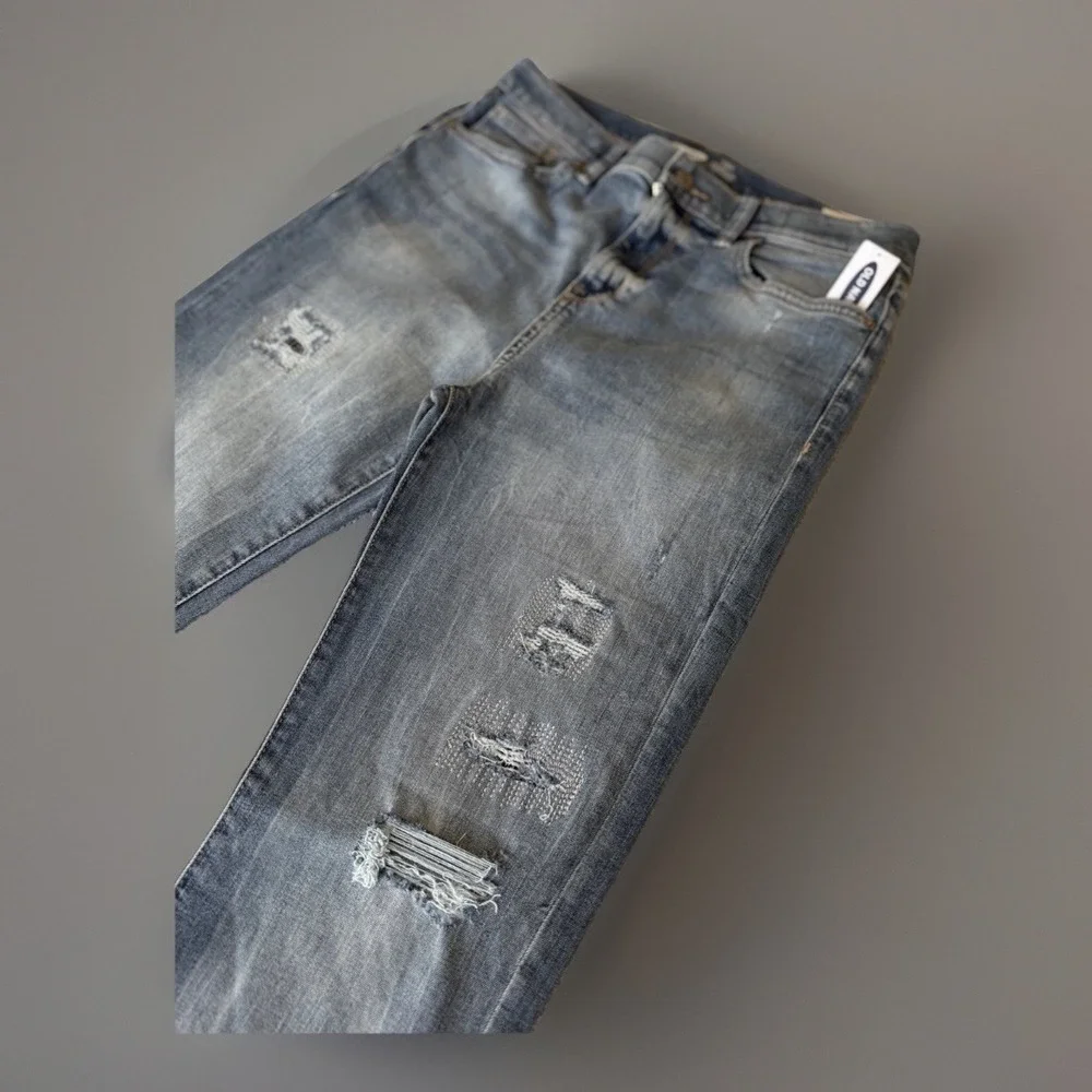 NWT Old Navy Karate Slim Built In Flex Rip And Repair Patch Jeans Boys Sz.‎ 18